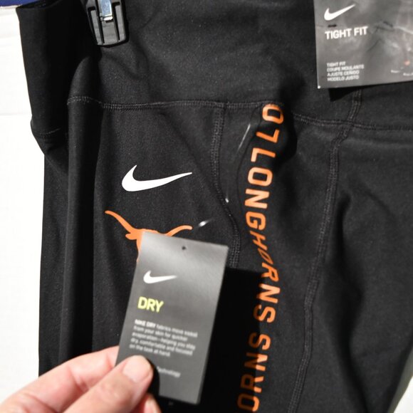 TEXAS LONGHORNS NIKE Black Leggings Tights PANTS NCAA Women's S-XL NWT 60.00 NIP - Picture 4 of 12